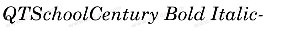 QTSchoolCentury Bold Italic字体转换